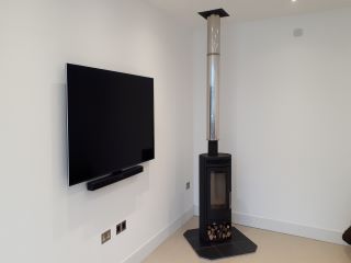 Corner Stove and TV